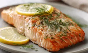 Saftig lax i ugn, perfekt tillagad med citron och dill. En klassiker som alltid smakar bra.