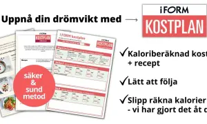 Uppnå din drömvikt med iFORM kostplan. Kaloriberäknad kostplan med recept, lätt att följa. Slipp räkna kalorier, vi har gjort det åt dig! En promenad kan hjälpa till med kalorier.