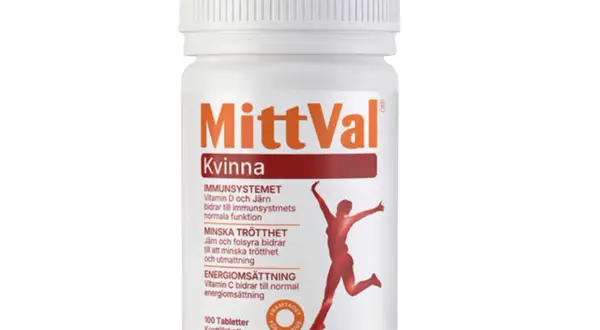 MittVal Kvinna kosttillskott. Detta healthwell multivitamin kvinna stödjer immunsystemet och minskar trötthet.