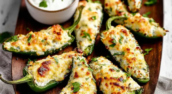 Fyllda jalapeños med krämig ost och örter, perfekt för den som gillar lite hetta. Jalapeno Scoville-skalan visar deras styrka.